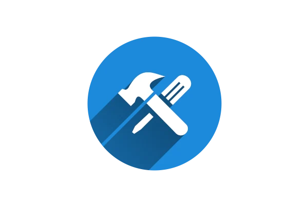 Icon mit einem Hammer und einem Schraubenschlüssel