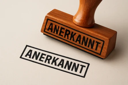 Stempel "Anerkannt"