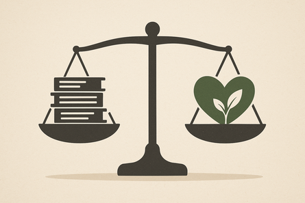 Waage Arbeit vs. GEsundheit